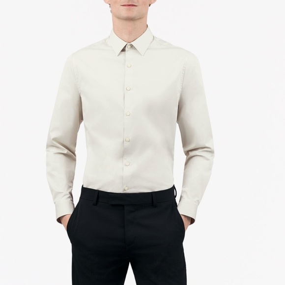 Tiger of Sweden Filbrodie Extra Slim Shirt Off White Sz 43 - Picture 1 of 15
